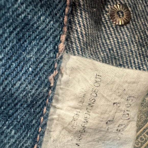 Vtg Britannia Bedazzled Jeans Denim Jacket Size Large Sequins Jewels Rhinestone - Picture 13 of 13